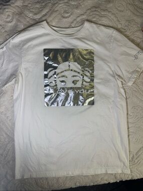 Disney Star Wars white tee with silver metallic “I Love You”  Cotton unisex Tee
